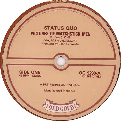 Status Quo Pictures Of Matchstick Men 7" vinyl single (7 inch record / 45) UK QUO07PI650182