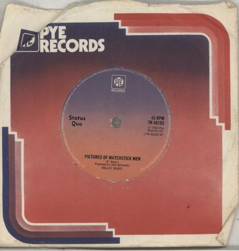 Status Quo Pictures Of Matchstick Men 7" vinyl single (7 inch record / 45) UK QUO07PI883451