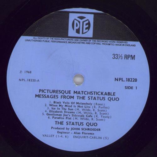 Status Quo Picturesque Matchstickable Messages From Status Quo vinyl LP album (LP record) UK QUOLPC832244