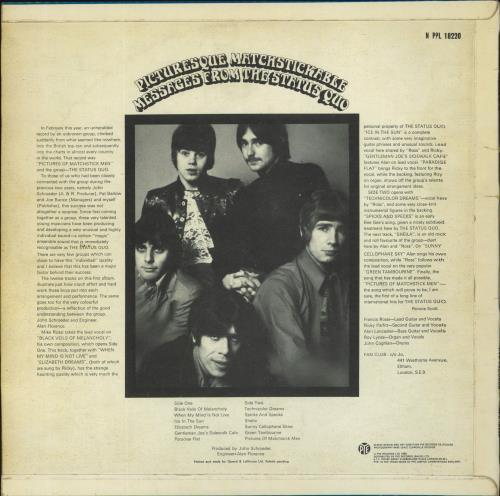 Status Quo Picturesque Matchstickable Messages From Status Quo vinyl LP album (LP record) UK QUOLPC832244