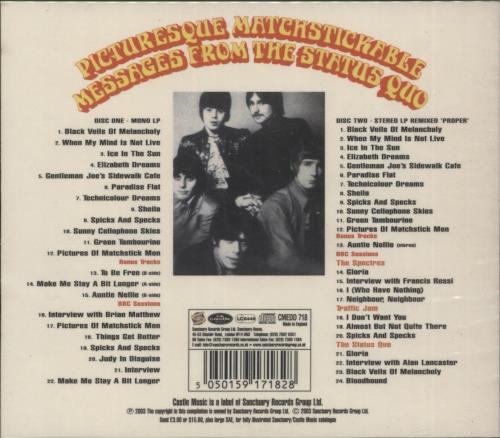 Status Quo Picturesque Matchstickable Messages 2 CD album set (Double CD) UK QUO2CPI243147