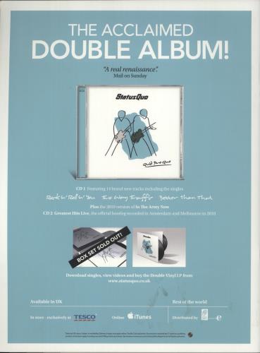 Status Quo Quid Pro Quo - 2010/11 Tour - Album Artwork Cover tour programme UK QUOTRQU881336
