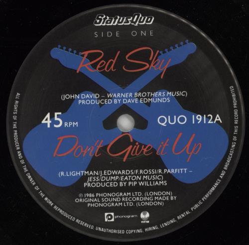 Status Quo Red Sky - Poster Sleeve 12" vinyl single (12 inch record / Maxi-single) UK QUO12RE46520