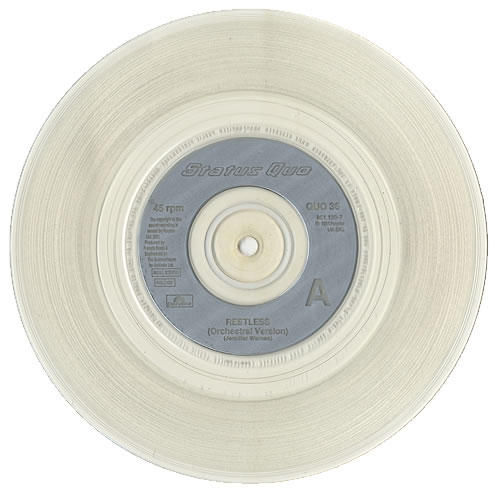 Status Quo Restless - Clear Vinyl 7" vinyl single (7 inch record / 45) UK QUO07RE37376