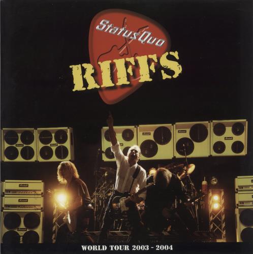 Status Quo Riffs World Tour 2003-2004 tour programme UK QUOTRRI881357