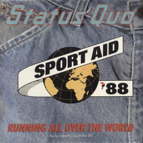 Status Quo Running All Over The World + Merch Insert 7" vinyl single (7 inch record / 45) UK QUO07RU877441