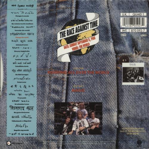 Status Quo Running All Over The World + Merch Insert 7" vinyl single (7 inch record / 45) UK QUO07RU877441