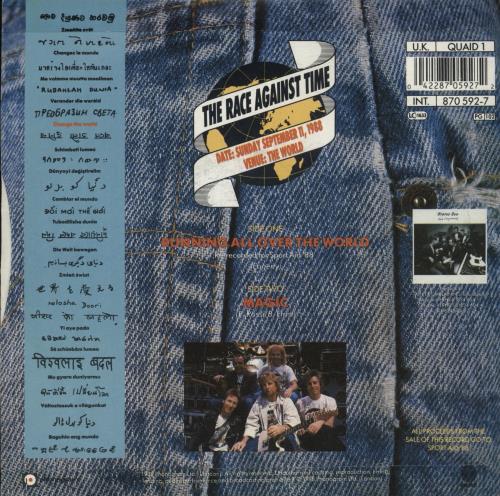 Status Quo Running All Over The World - Wide Centre 7" vinyl single (7 inch record / 45) UK QUO07RU870693