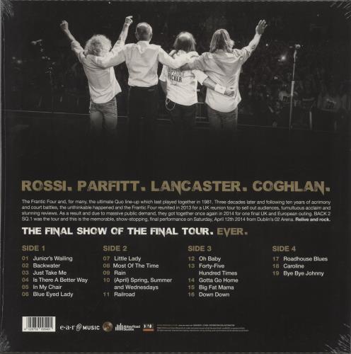 Status Quo The Frantic Four's Final Fling - Live At The Dublin O2 Arena - Sealed 2-LP vinyl record set (Double LP Album) UK QUO2LTH872542