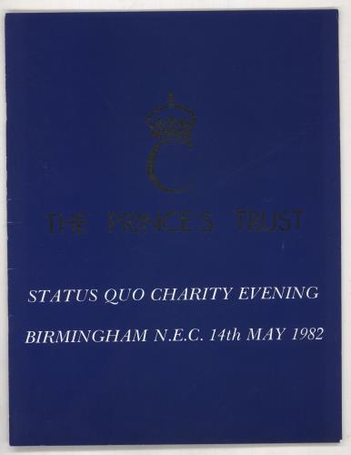 Status Quo The Prince's Trust tour programme UK QUOTRTH738911