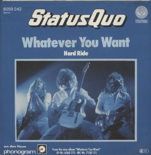Status Quo Whatever You Want - P/S 7" vinyl single (7 inch record / 45) German QUO07WH31722