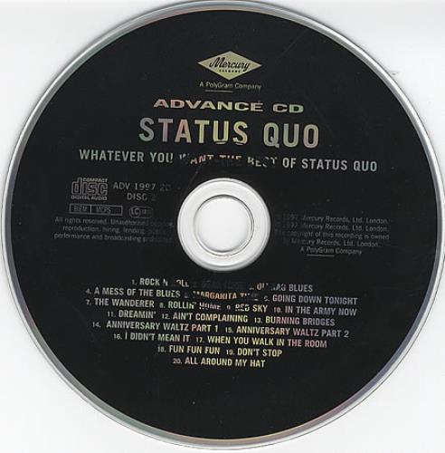 Status Quo Whatever You Want - The Best Of 2 CD album set (Double CD) UK QUO2CWH366834
