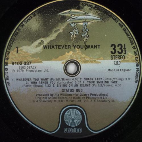 Status Quo Whatever You Want vinyl LP album (LP record) UK QUOLPWH253293