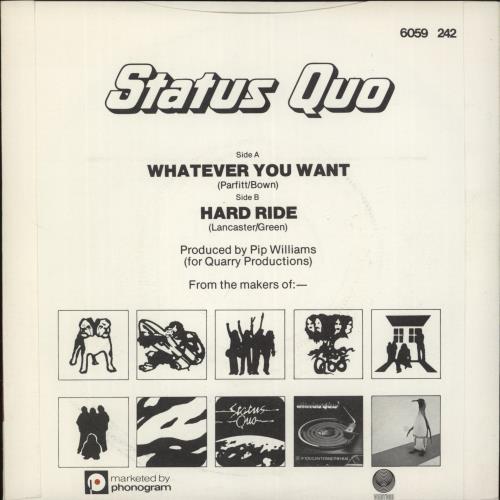 Status Quo Whatever You Want 7" vinyl single (7 inch record / 45) French QUO07WH571279