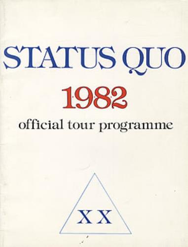 Status Quo 1982 XX - Official Tour Programme + ticket stubs tour programme UK QUOTRXX139463