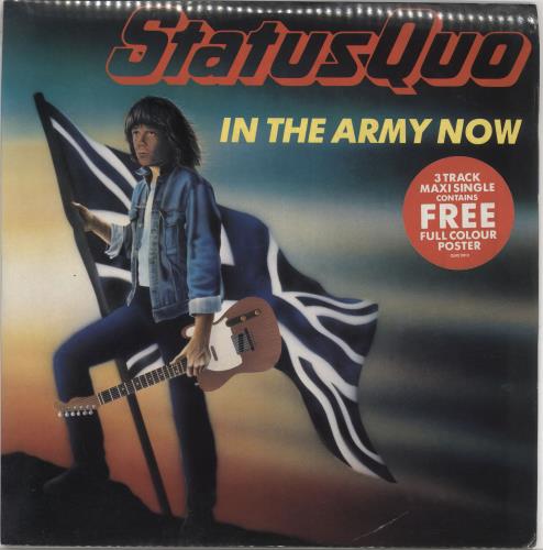 Status Quo In The Army Now + poster - Shrink 12" vinyl single (12 inch record / Maxi-single) UK QUO12IN727455