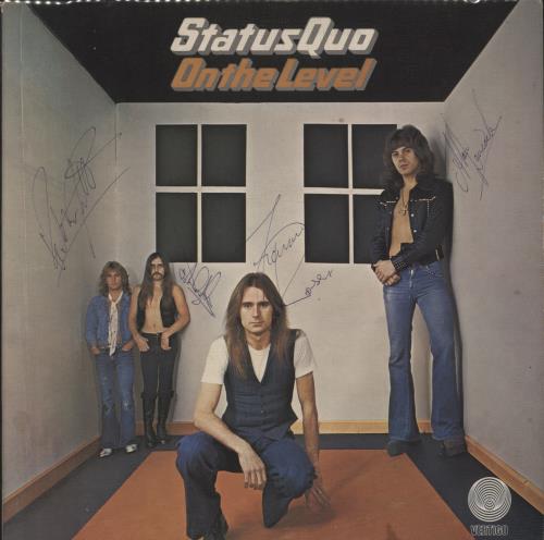 Status Quo On The Level - 1st - Fully Autographed vinyl LP album (LP record) UK QUOLPON792523