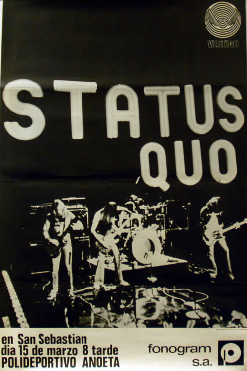 Status Quo San Sebastian 1975 Spanish Promo poster (139914)