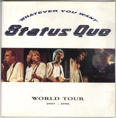 Status Quo Whatever You Want World Tour 1997-1998 tour programme UK QUOTRWH725749