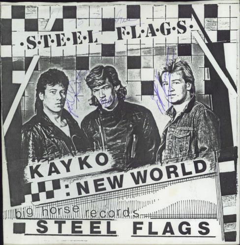 Steel Flags Kayko - Autographed 7" vinyl single (7 inch record / 45) UK 5VL07KA807812