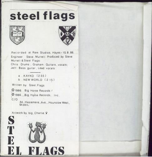 Steel Flags Kayko - Autographed 7" vinyl single (7 inch record / 45) UK 5VL07KA807812