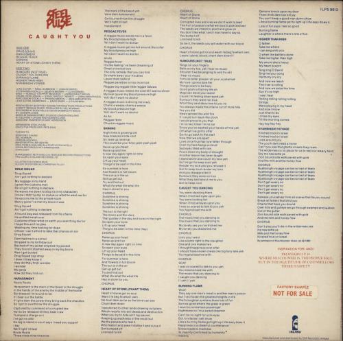 Steel Pulse Caught You vinyl LP album (LP record) UK SP4LPCA606317