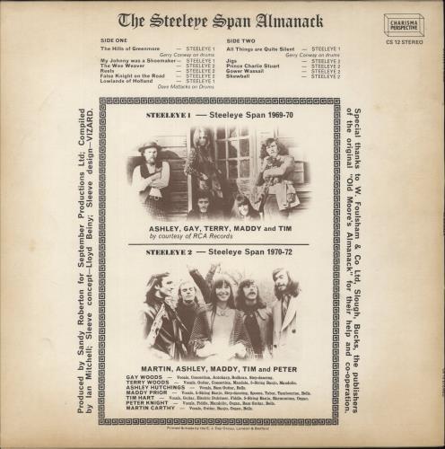 Steeleye Span Almanack vinyl LP album (LP record) UK SSPLPAL499760