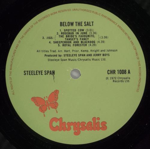 Steeleye Span Below The Salt - 3rd - VG vinyl LP album (LP record) UK SSPLPBE876953