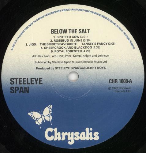 Steeleye Span Below The Salt - Blue label vinyl LP album (LP record) UK SSPLPBE236464