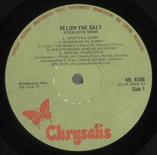 Steeleye Span Below The Salt vinyl LP album (LP record) South African SSPLPBE857407