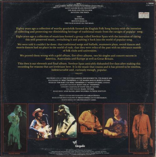 Steeleye Span Live At Last! vinyl LP album (LP record) Australian SSPLPLI889785