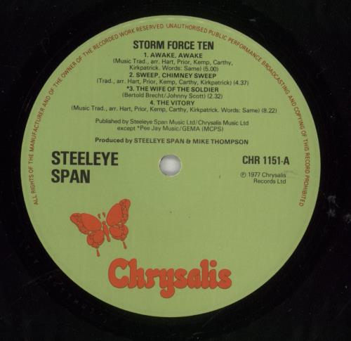 Steeleye Span Storm Force Ten vinyl LP album (LP record) UK SSPLPST555391