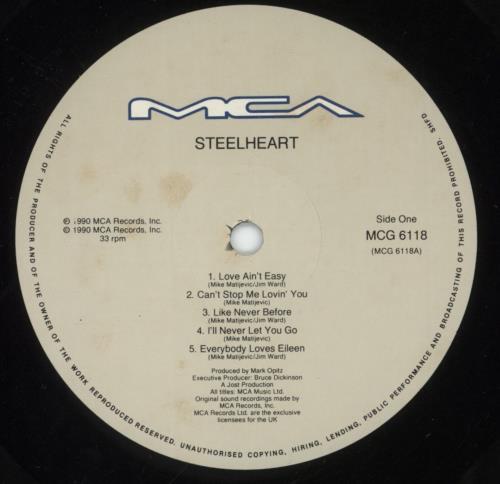 Steelheart Steelheart - VG vinyl LP album (LP record) UK V8FLPST882553