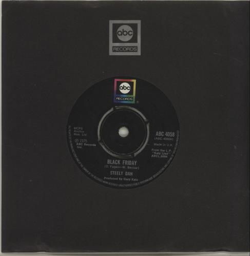 Steely Dan Black Friday 7" vinyl single (7 inch record / 45) UK S-D07BL681997