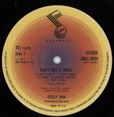 Steely Dan Can't Buy A Thrill - 4th vinyl LP album (LP record) UK S-DLPCA773420