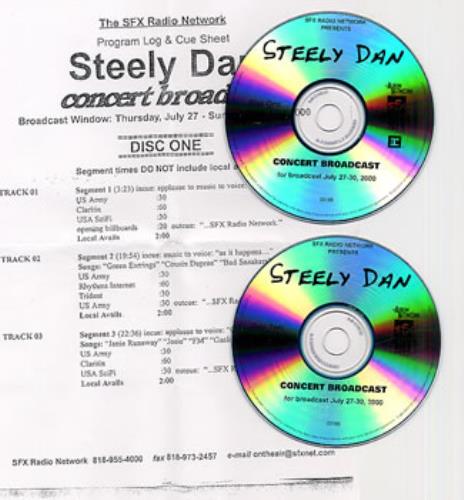 Steely Dan Concert Broadcast 2 CD album set (Double CD) US S-D2CCO163902