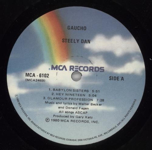 Steely Dan Gaucho vinyl LP album (LP record) Canadian S-DLPGA864392