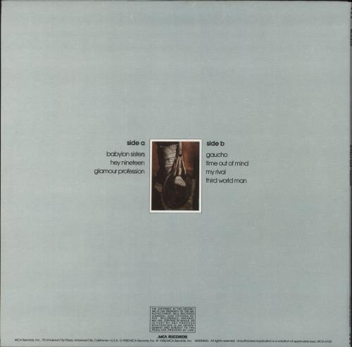 Steely Dan Gaucho vinyl LP album (LP record) Canadian S-DLPGA864392