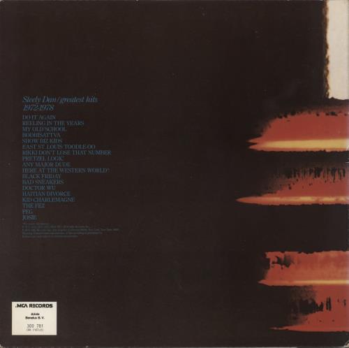 Steely Dan Greatest Hits 2-LP vinyl record set (Double LP Album) Belgian S-D2LGR652004