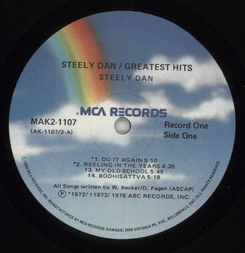 Steely Dan Greatest Hits 2-LP vinyl record set (Double LP Album) Canadian S-D2LGR759142