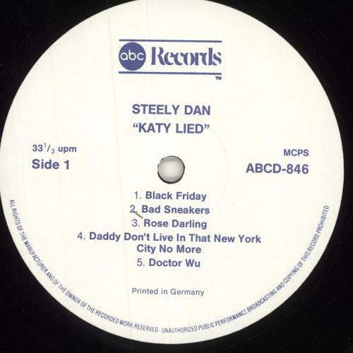 Steely Dan Katy Lied vinyl LP album (LP record) Indian S-DLPKA749592