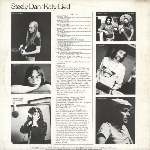 Steely Dan Katy Lied vinyl LP album (LP record) Indian S-DLPKA749592