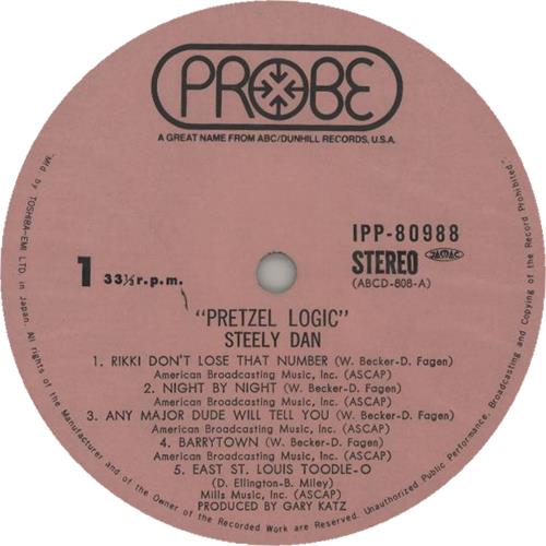 Steely Dan Pretzel Logic vinyl LP album (LP record) Japanese S-DLPPR644054