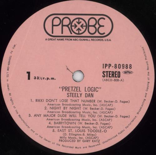 Steely Dan Pretzel Logic vinyl LP album (LP record) Japanese S-DLPPR659918