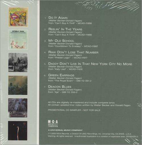 Steely Dan Sampler CD album (CDLP) US S-DCDSA154823