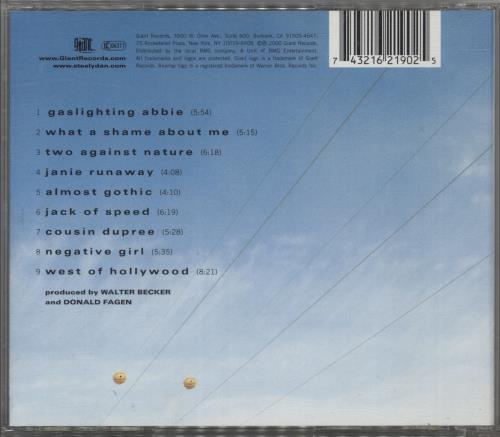 Steely Dan Two Against Nature CD album (CDLP) European S-DCDTW177977