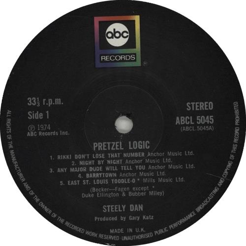 Steely Dan Pretzel Logic 2nd UK vinyl LP album (LP record) (251800)