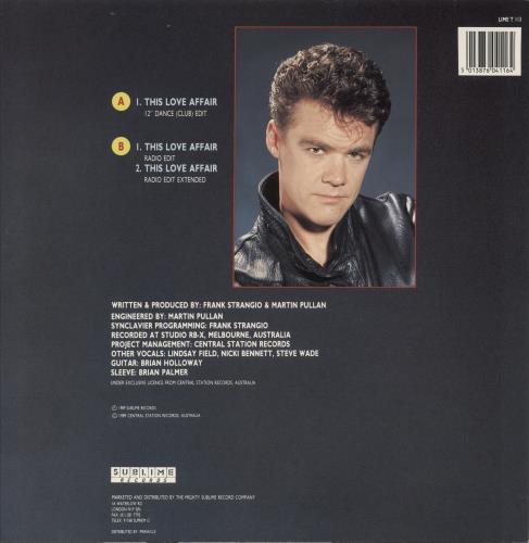 Stefan Dennis This Love Affair 12" vinyl single (12 inch record / Maxi-single) UK STF12TH196068