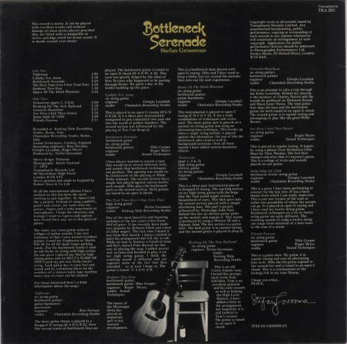 Stefan Grossman Bottleneck Serenade vinyl LP album (LP record) UK S07LPBO892737