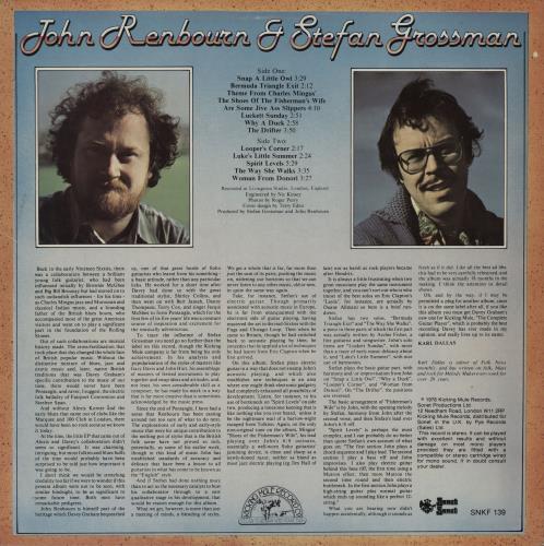 Stefan Grossman Stefan Grossman & John Renbourn + booklet vinyl LP album (LP record) UK S07LPST753250